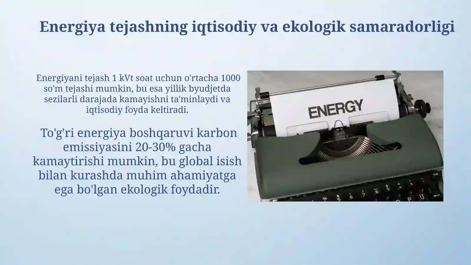 Energiyani tejashni tashkil etish va boshqarish 3