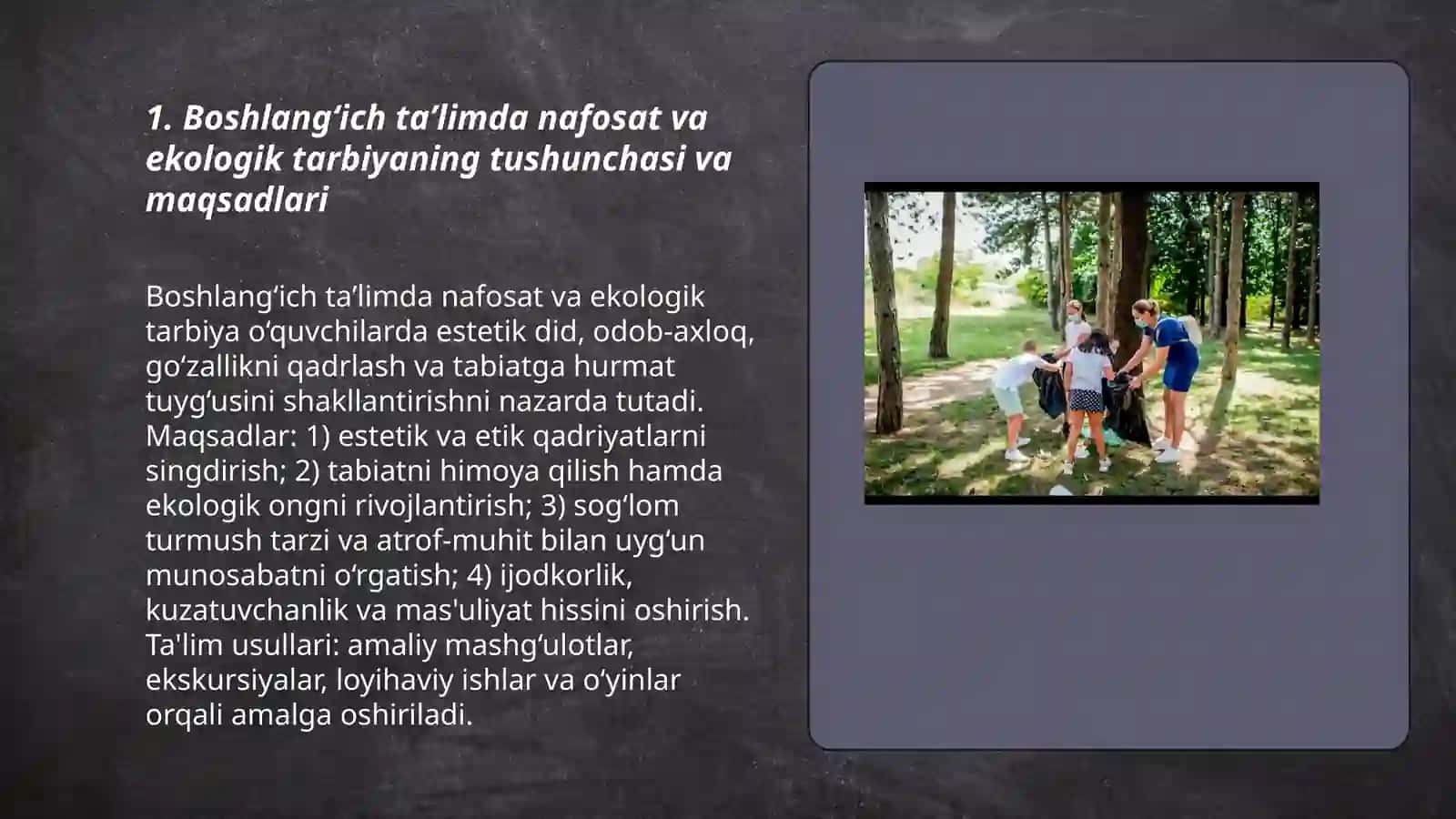 Bishlang'ich ta'limda nafosat va ekalogik tarbiya haqida tushuncha 3