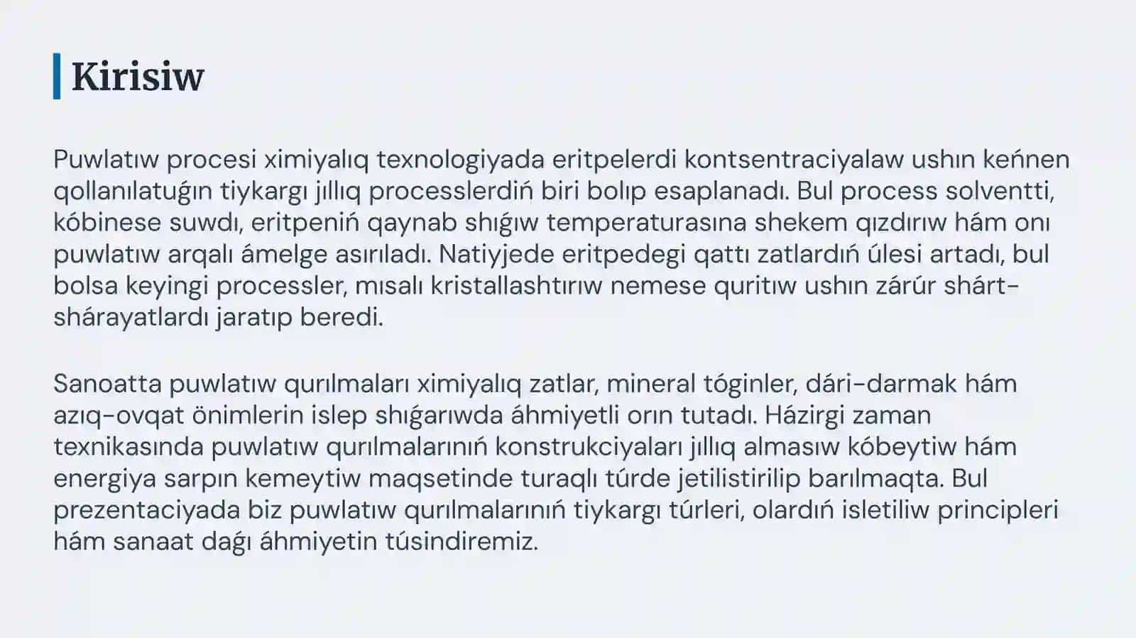 [Puwlatıw processleri.] 3