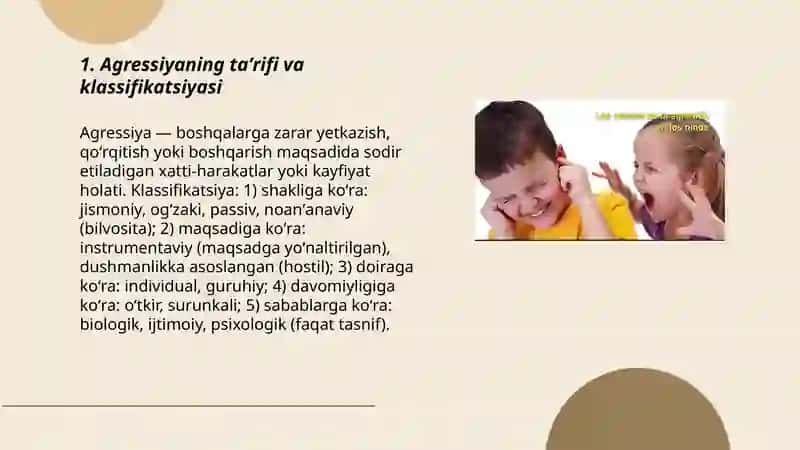 Agressiya: turlari, sabablari va psixologik profilaktika 3