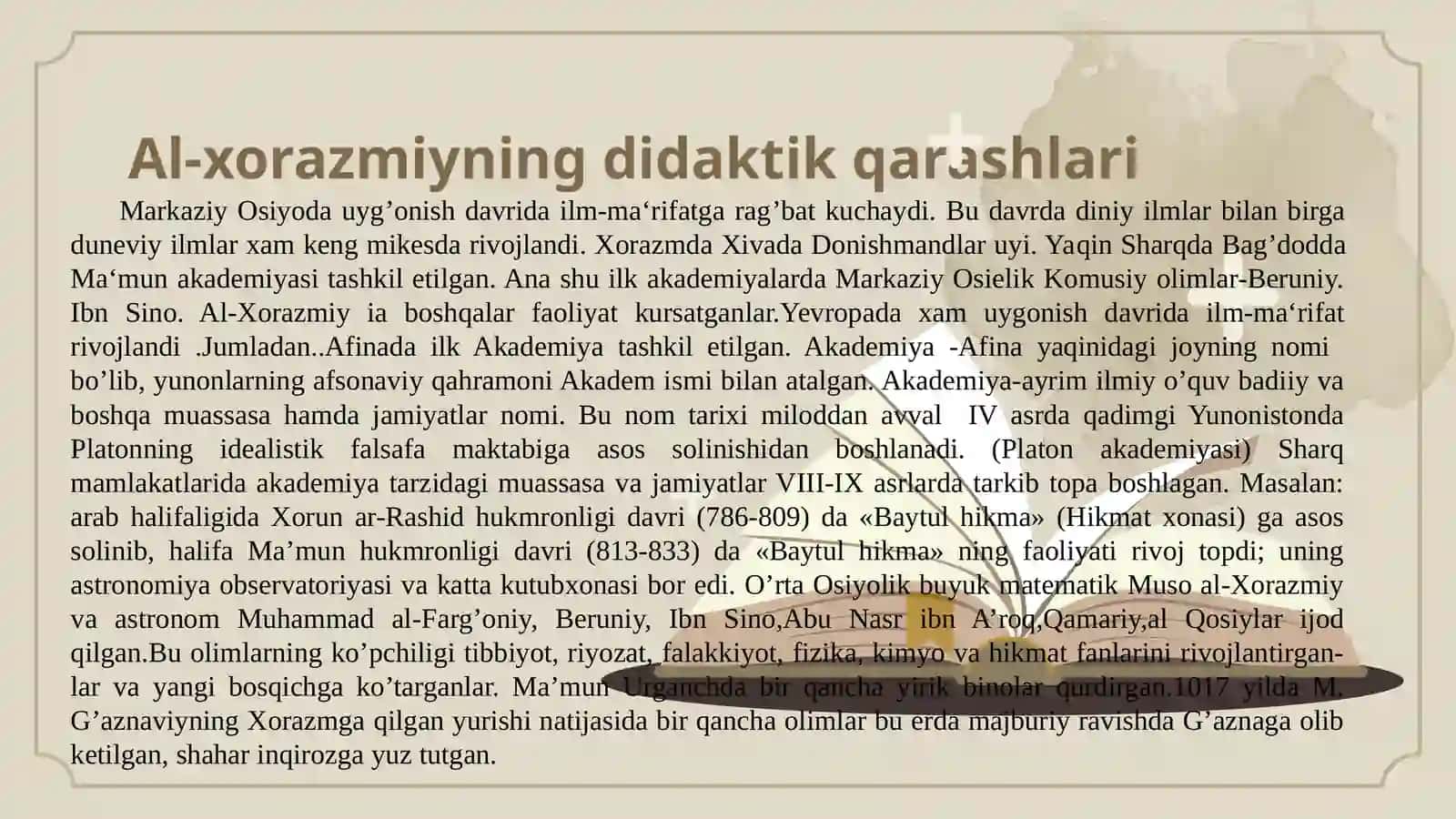 Sharq mutafakkirlarining kassbiy-pedagogic faoliyatini shakllantirishga oid qarashlari 3