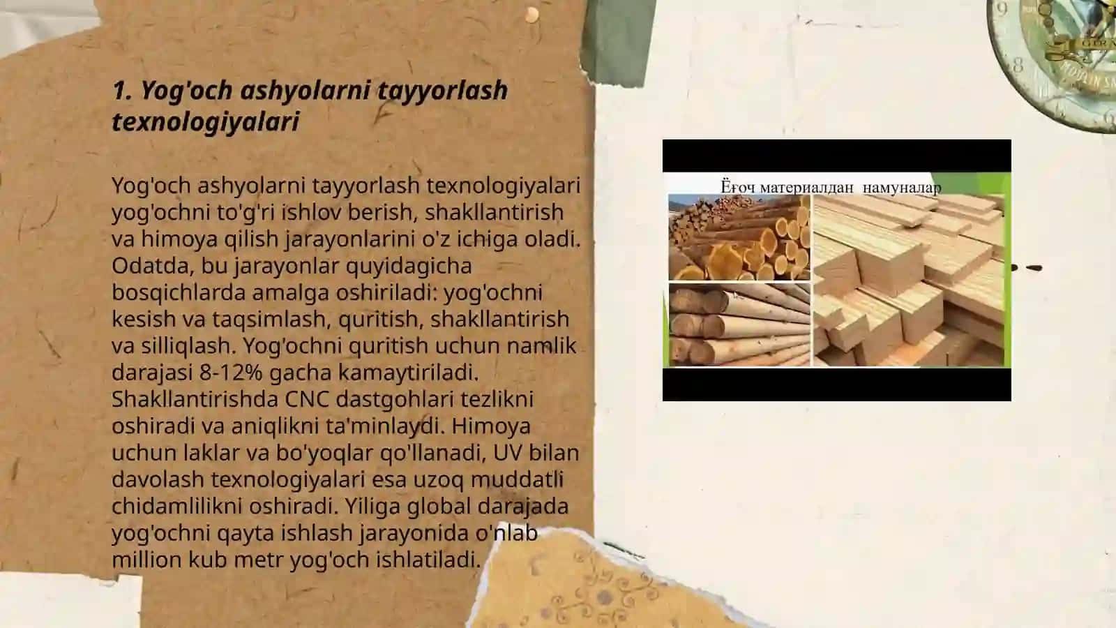 Yog'och ashyolarni tayyorlash texnologiyalari 3