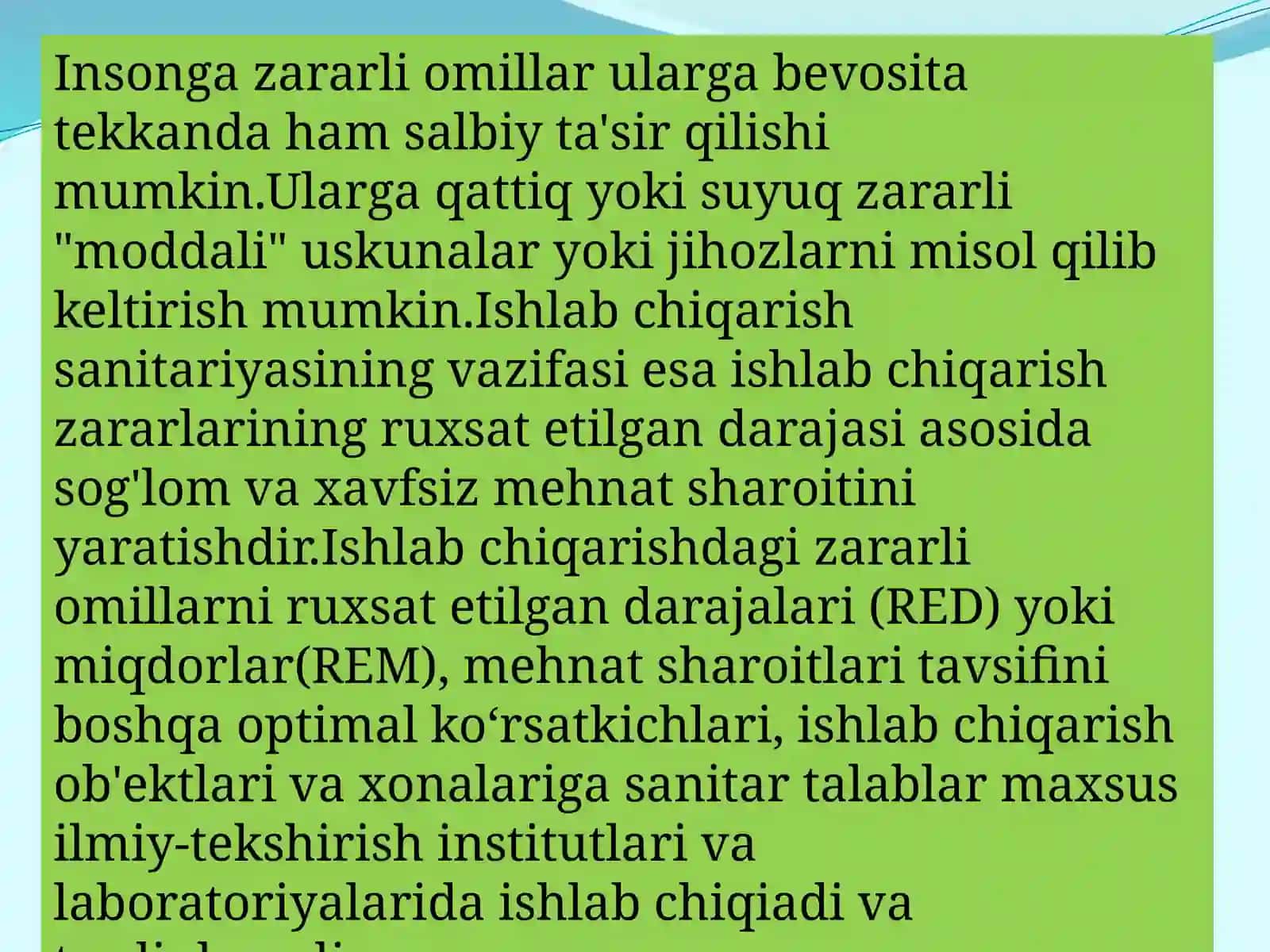 Ishlabchiqarish sanitariyasi 3
