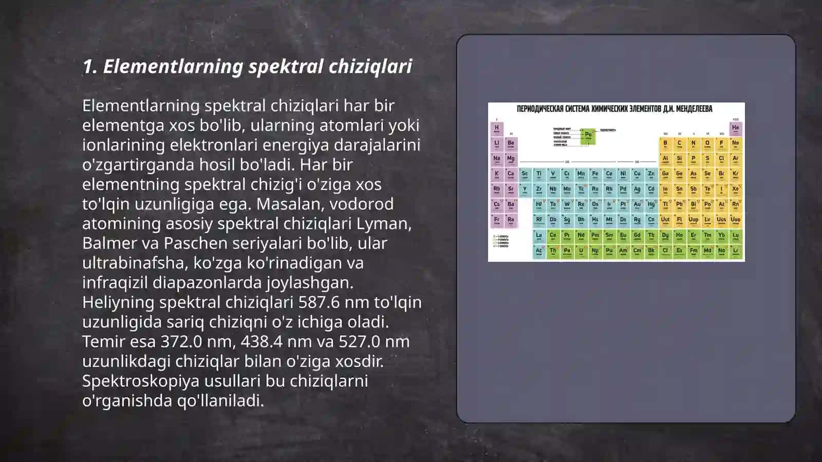 Element atomlarining spektral chiziqlari Mozli qonuni 3