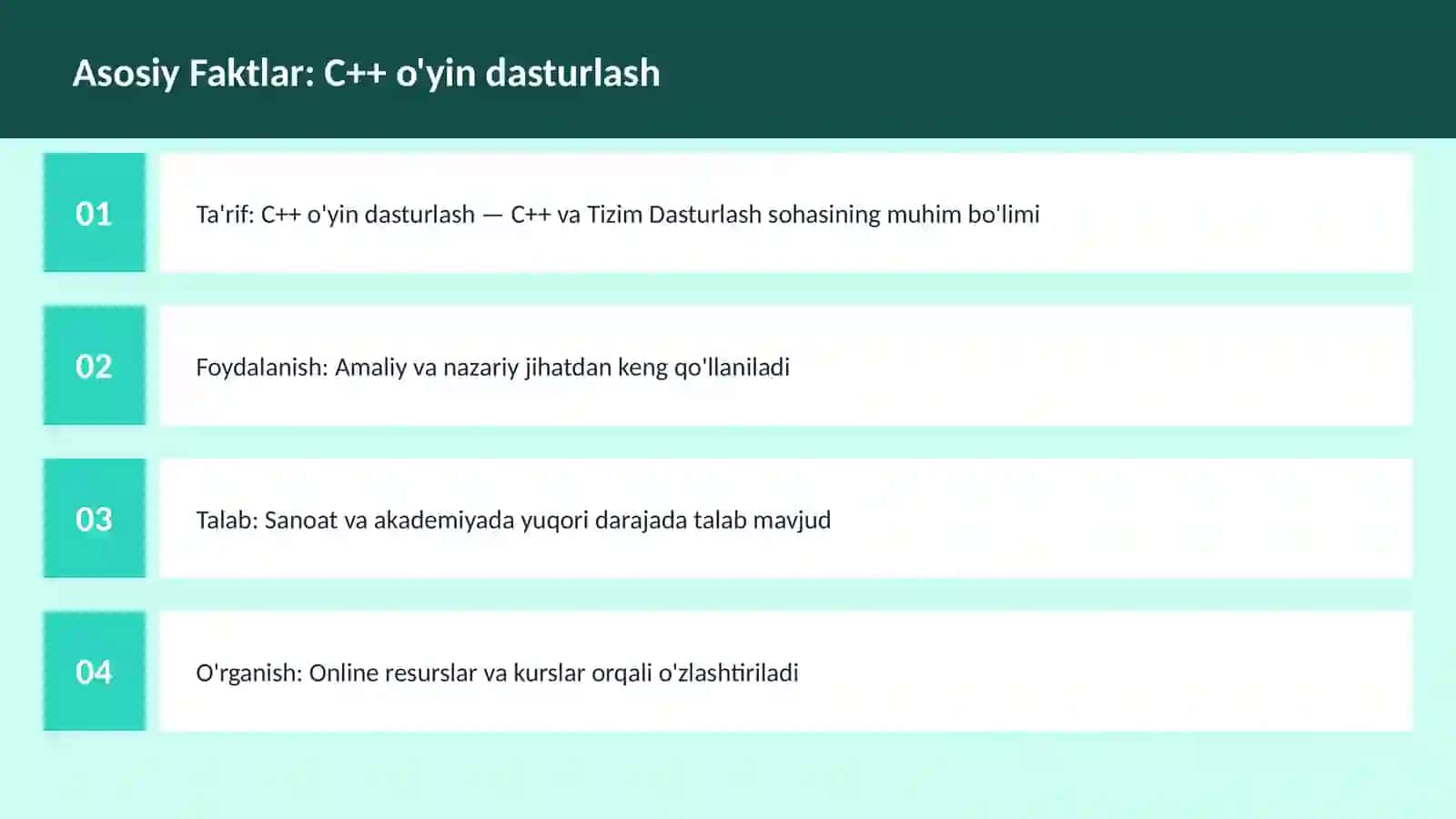 C++ VA TIZIM DASTURLASH 3