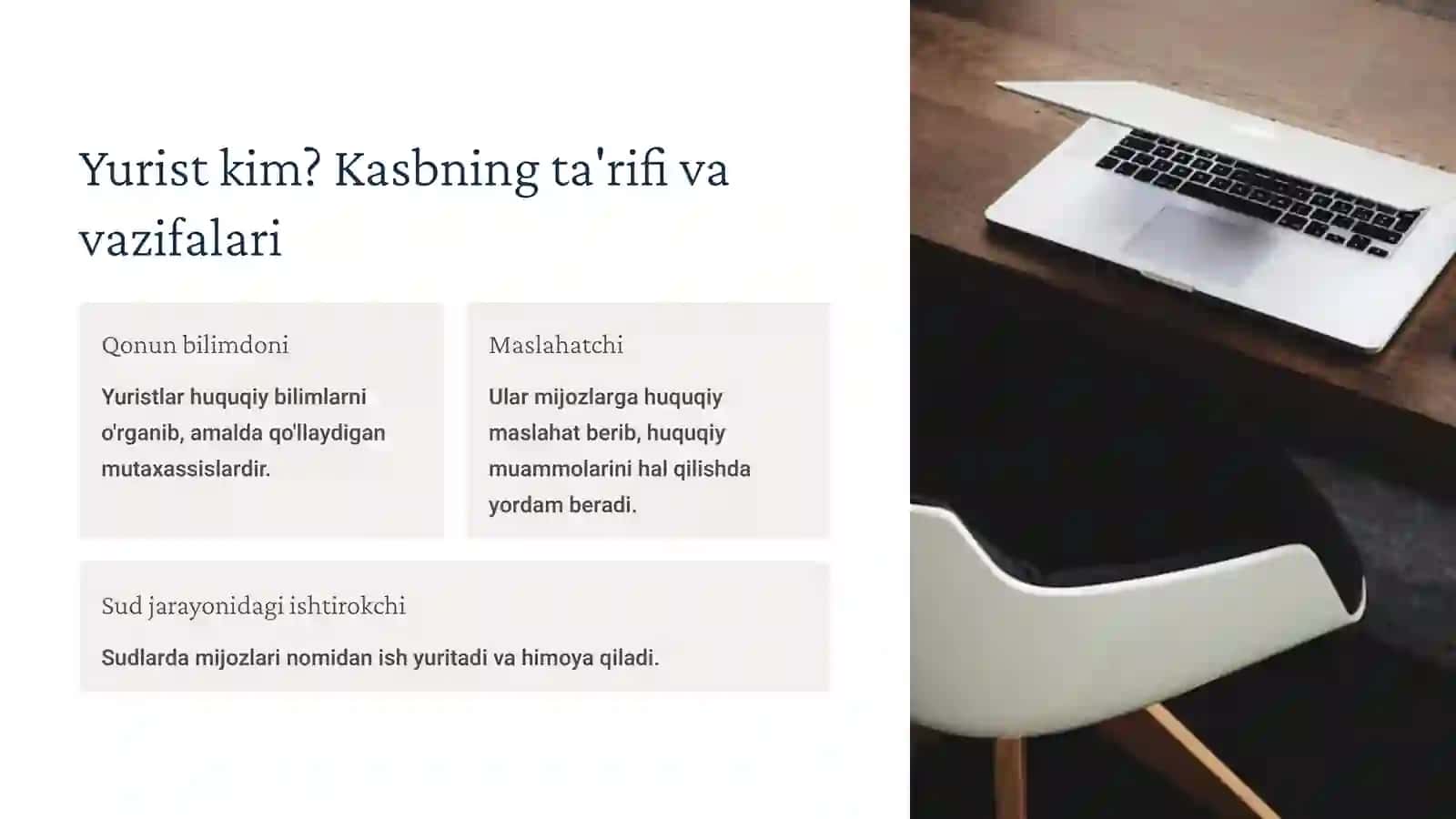 Men yoqtirgan kasb vakillarining faoliyati Yuristlar 3