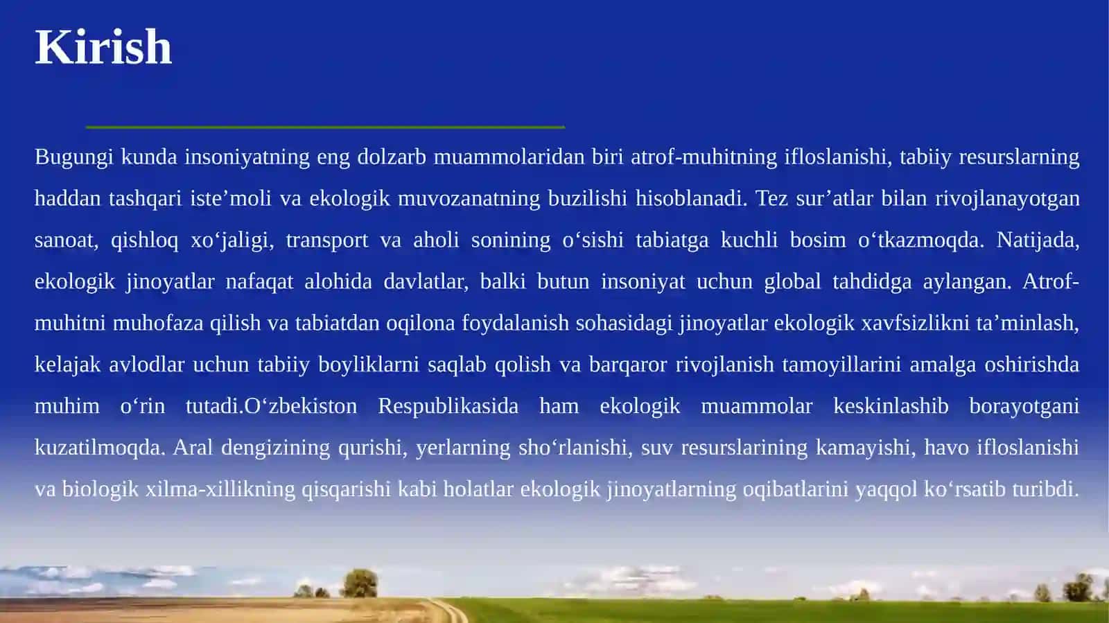 Atrof-muhitni muhofaza qilish va tabiatdan foydalanish sohasidagi jinoyatlar 3