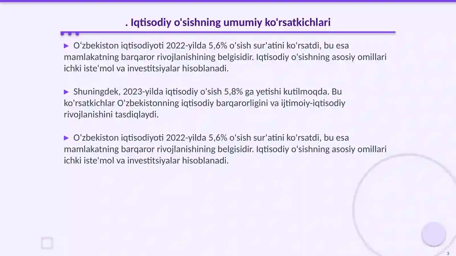 Oʻzbekistonda iqtisodiy oʻsishning asosiy drayverlari: sektorlar kesimidagi tahlil 3