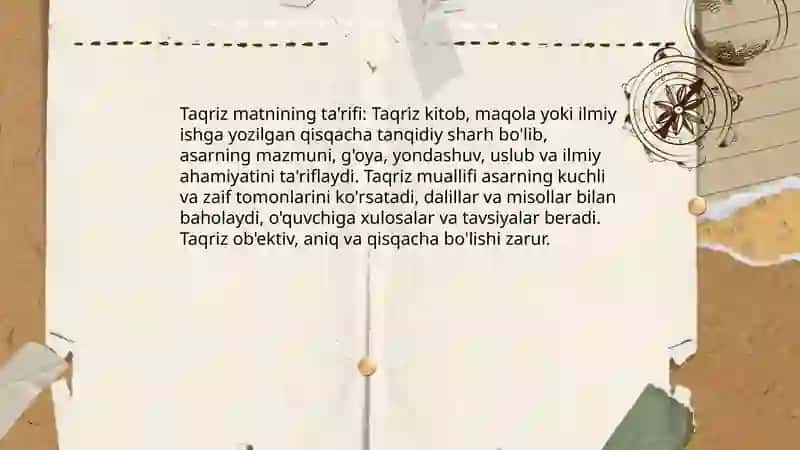 Taqriz matni 3