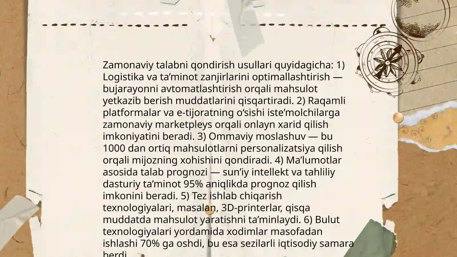 Talabni qondirish tadqiq etish va prognoz qilish 3