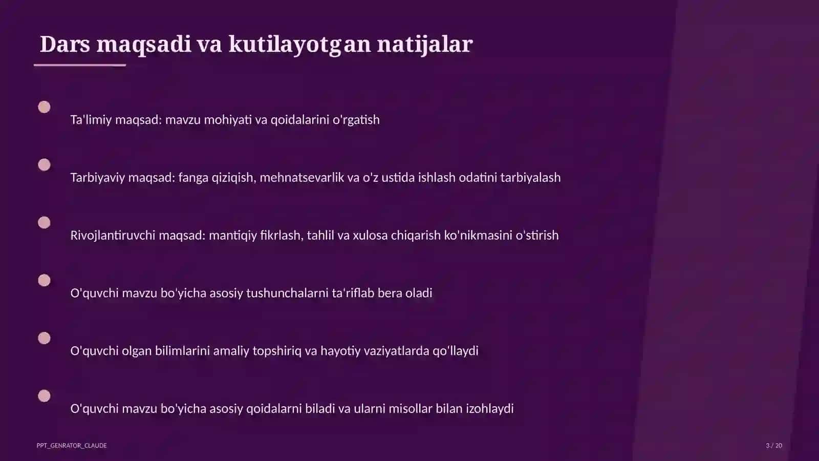 Matn muharriri: Word dasturida hujjat yaratish (6-sinf) 3