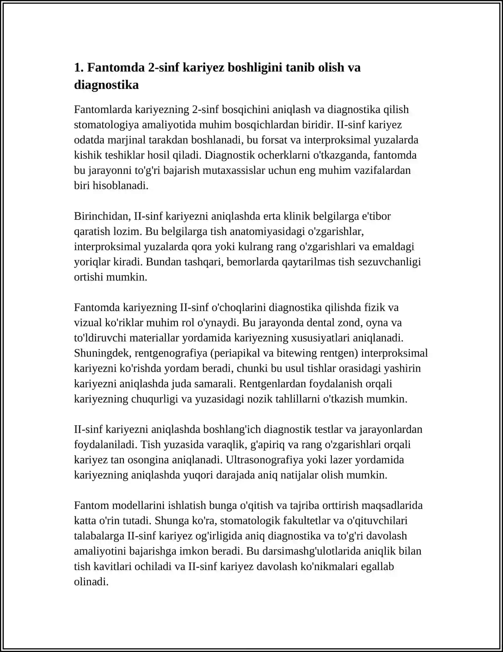 FANTOMLAR 2 SINF KARIOZ BOSHLIGINI CHARXLASH VA PLOMBALASH 3
