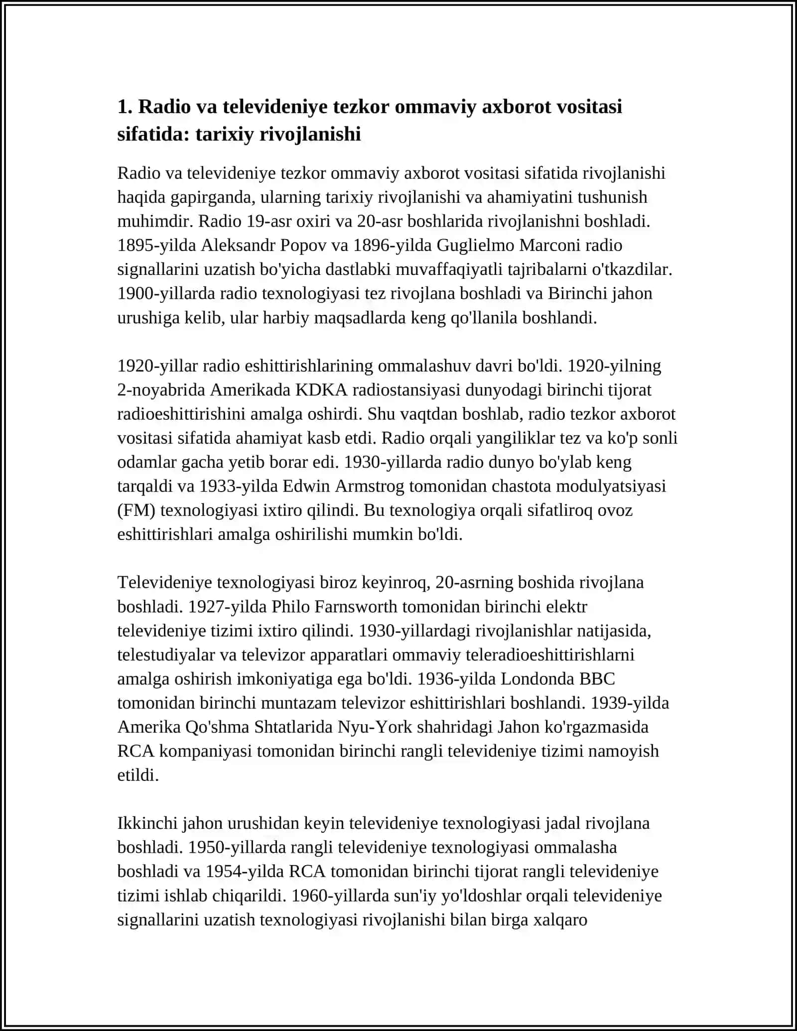 RADIO VA TELEVIDENIYE TEZKOR VA OMMAVIY AXBOROT VOSITALARI SIFATIDA 3