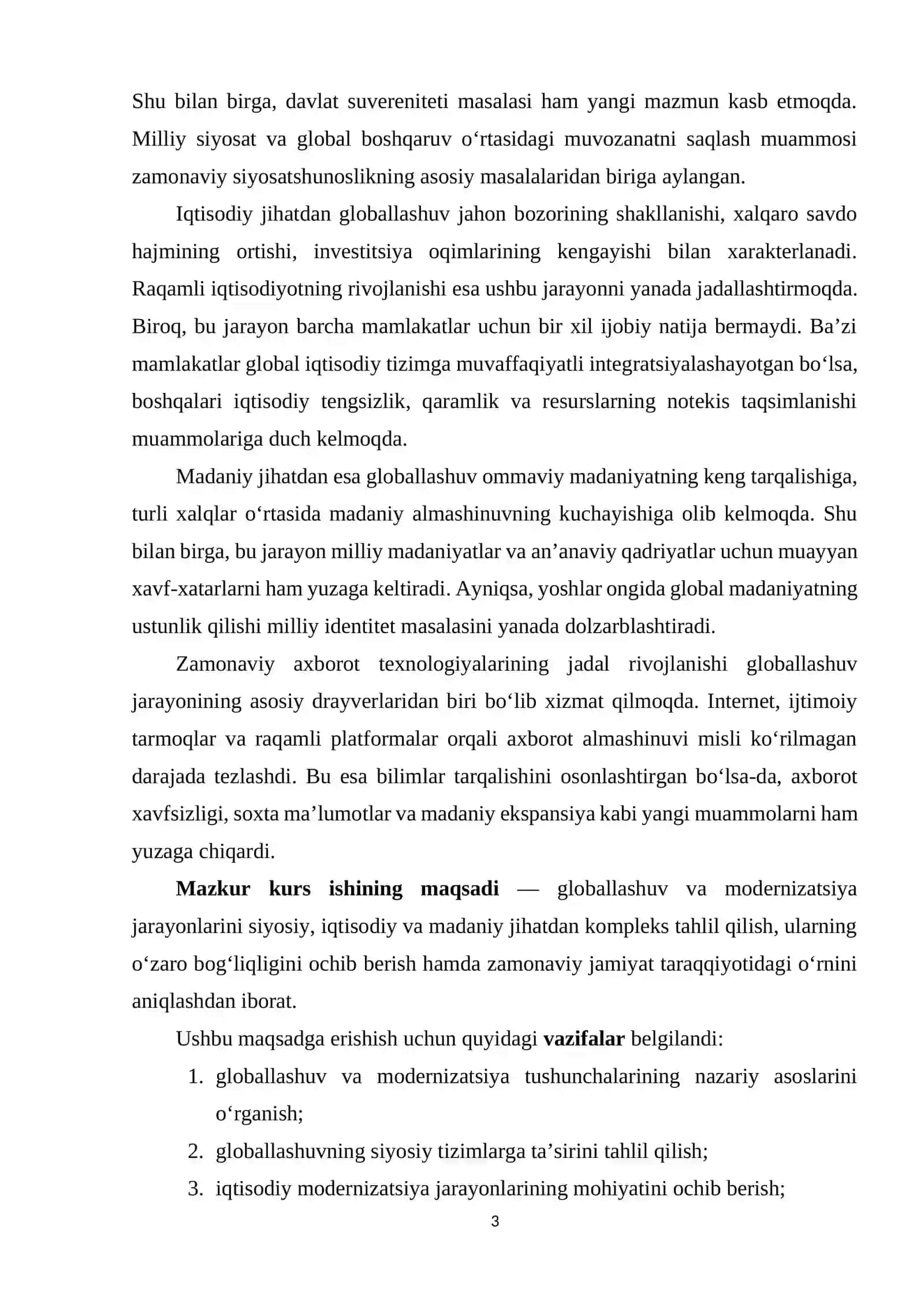GLOBALLASHUV VA MODERNIZATSIYANING NAZARIY ASOSLARI 3