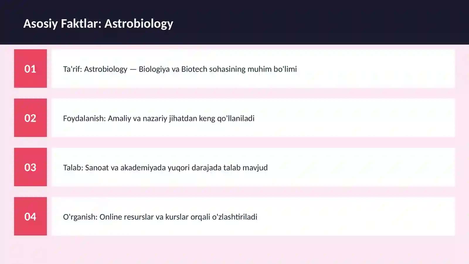 Astrobiology 3