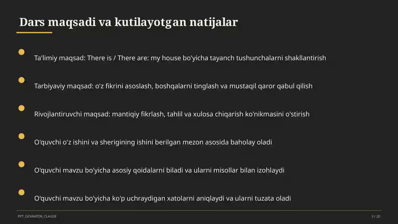 There is / There are: my house (4-sinf) 3