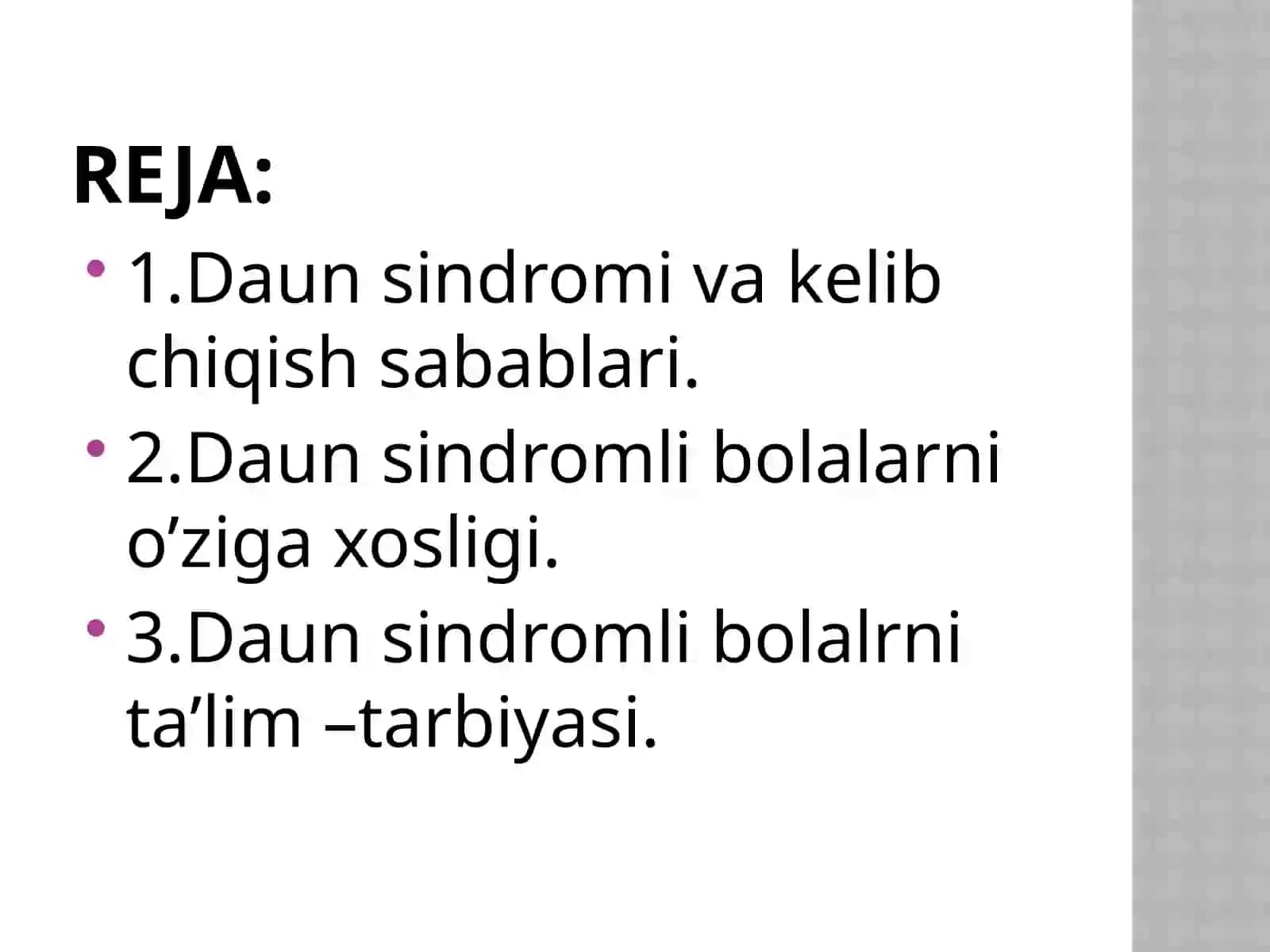 Daun sindromi 3