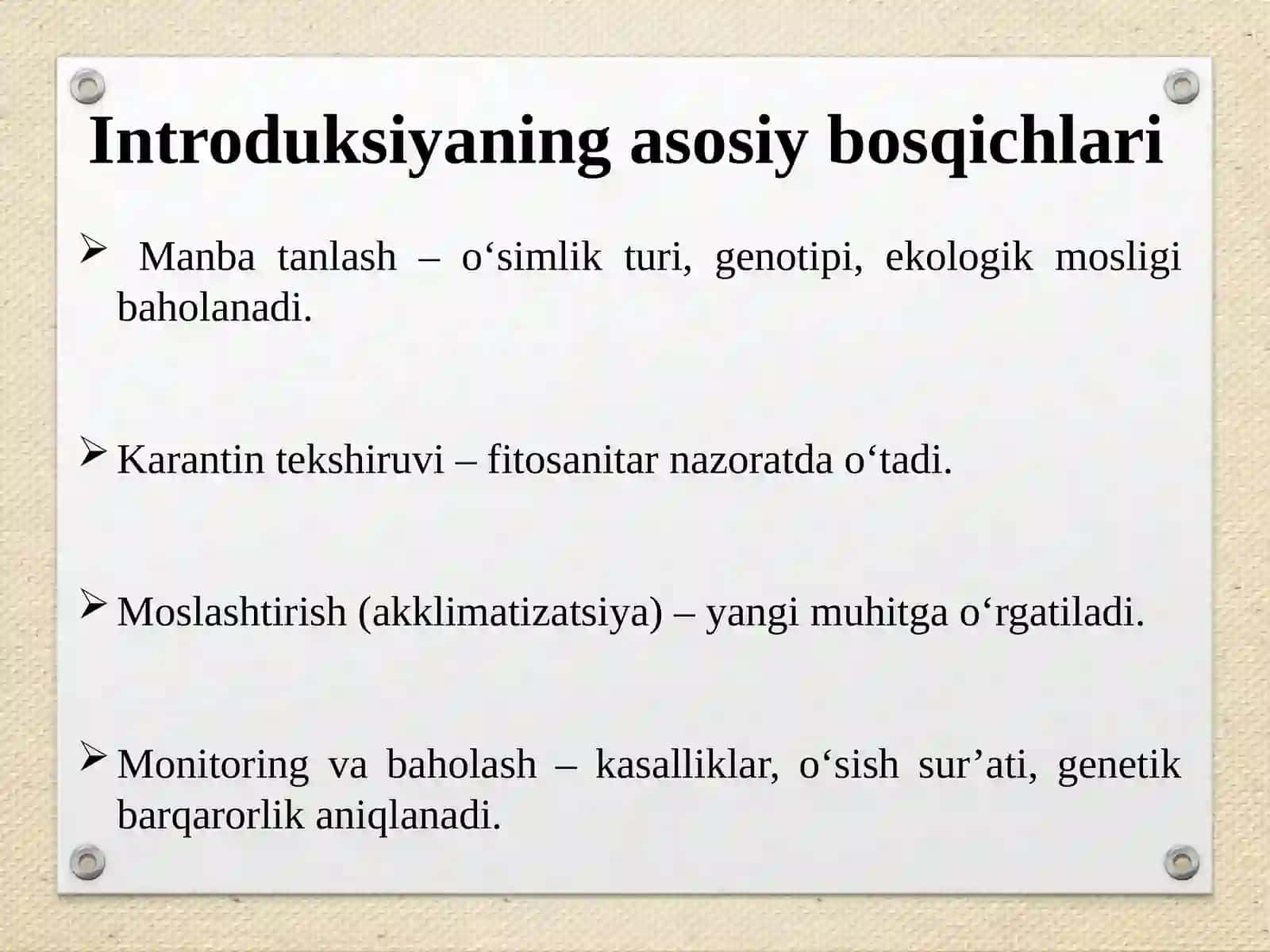 Introduksiyaning fitosanitariya nazorati 3