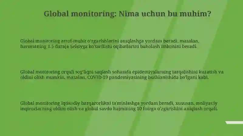 Global monitoring 3