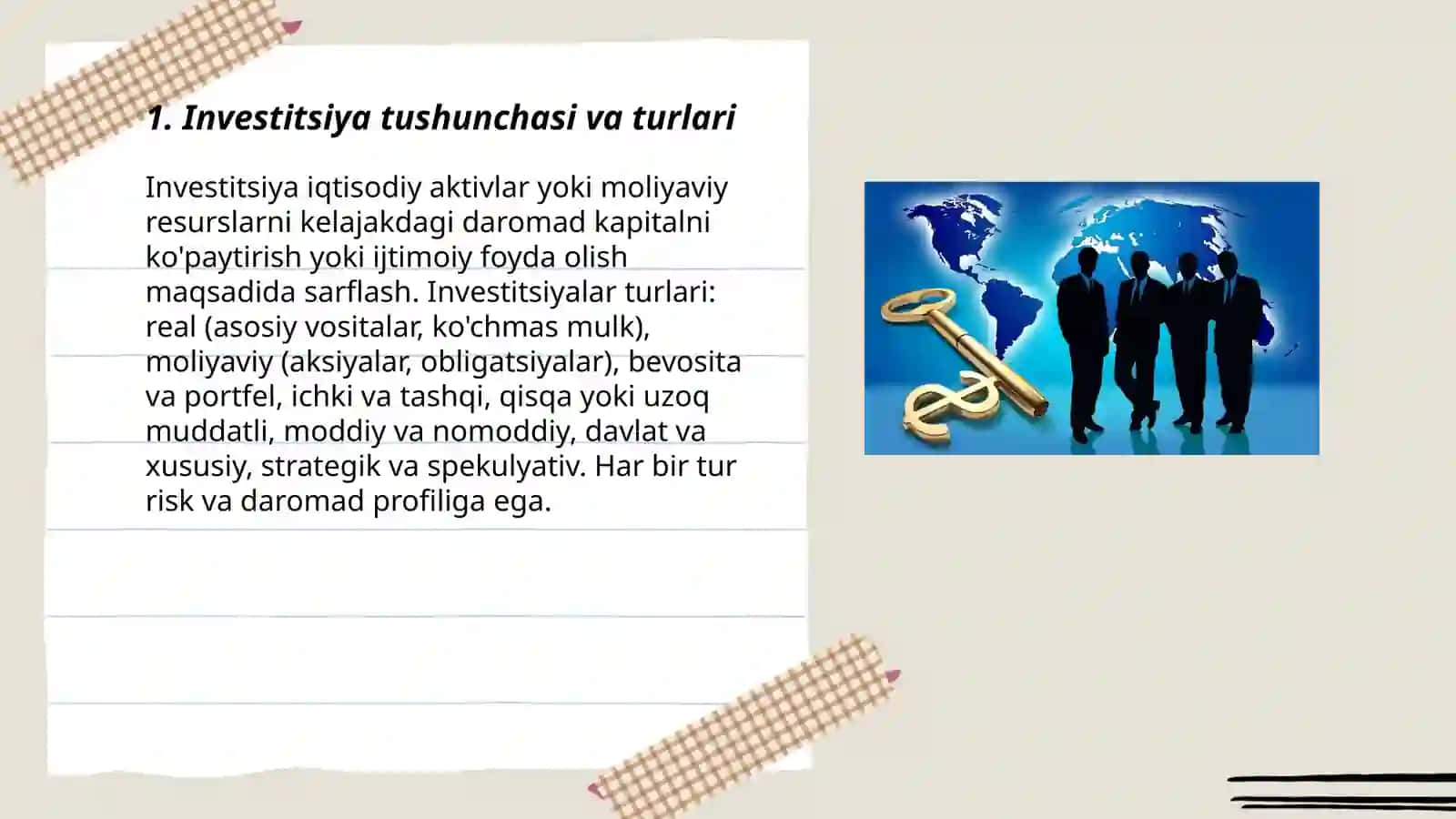 Investitsiyalar boshqarishning nazariy asoslari 3