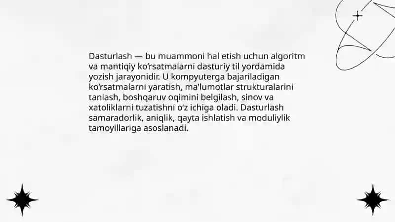 Dasturlash 3