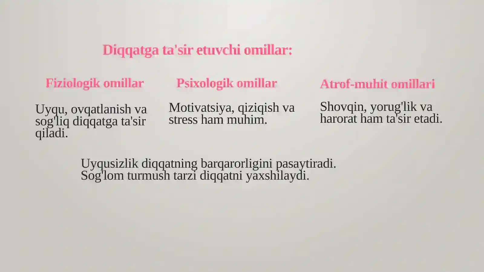Diqqatning barqarorligini oʻrganish 3
