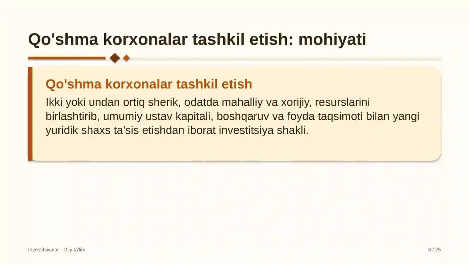 buyum bozorlarida qo'shma korxonalar tashkil etish 7798 3