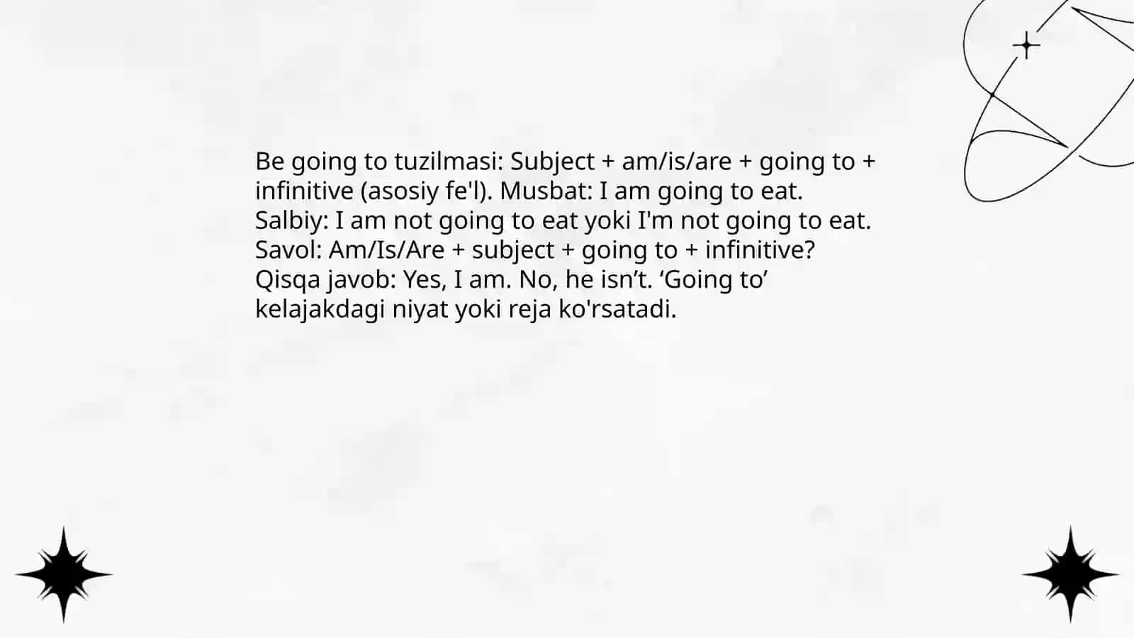 Be going to tuzilmasi 3