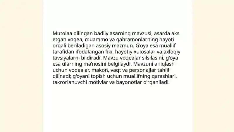 Mutolaa qilingan badiiy asar 3