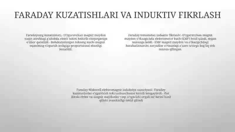 Elektromagnit Induksiyasi Faradey-Maksvel Talqini 3