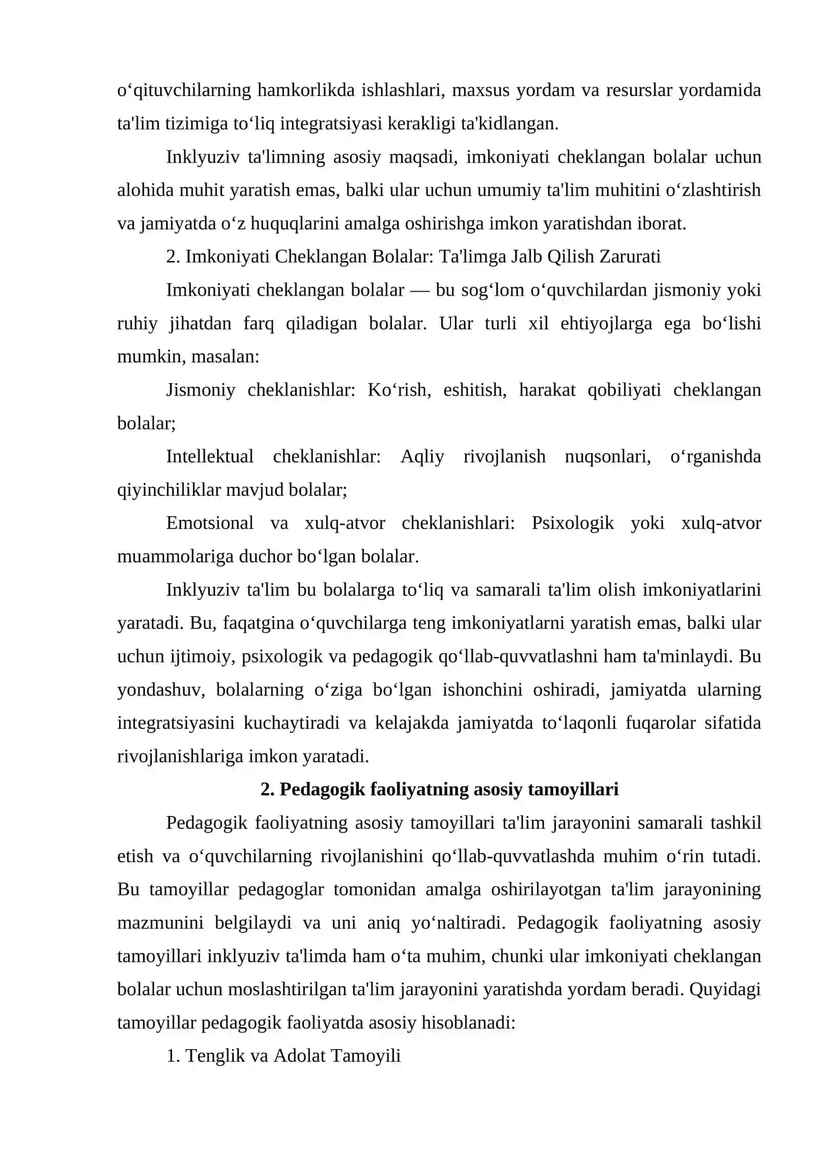 Imkoniyati cheklangan bolalarni inklyuziv ta’limga to’liq jalb qilishda talim tashkilotlari pedagogik faoliyatining mazmuni 3