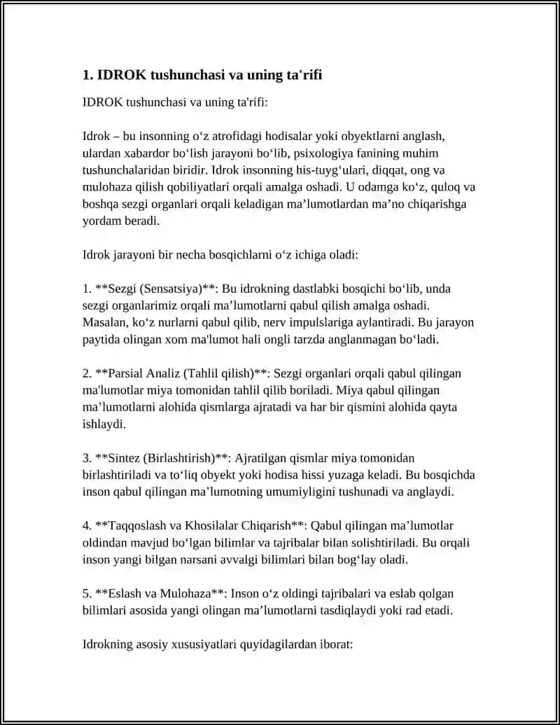 IDROK HAQIDA TUSHUNCHA VA UNING XUSUSIYATLARI 3