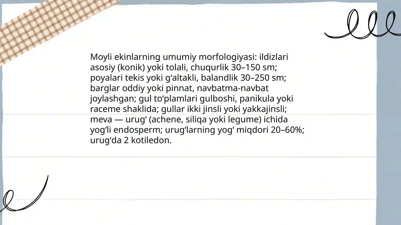 Moyli ekinlar morfalogiyasi,biologiyasi va yetishtirish texnalogiyasi 3