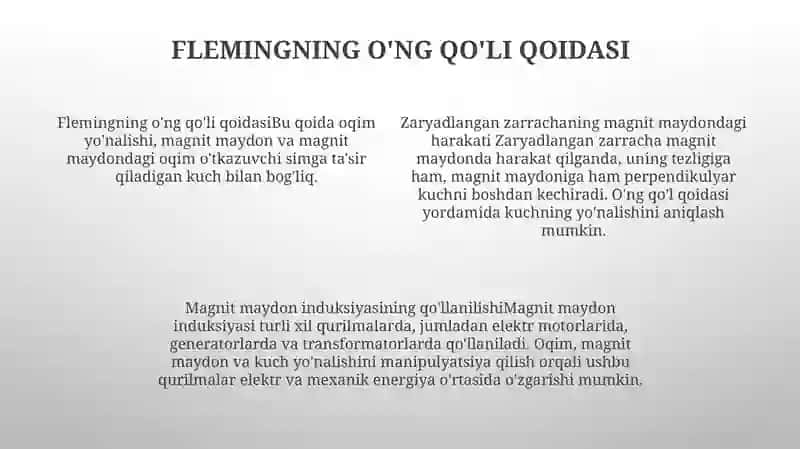 Magnit Maydonning Tokli O'Tkazgichga Ta'Siri 3