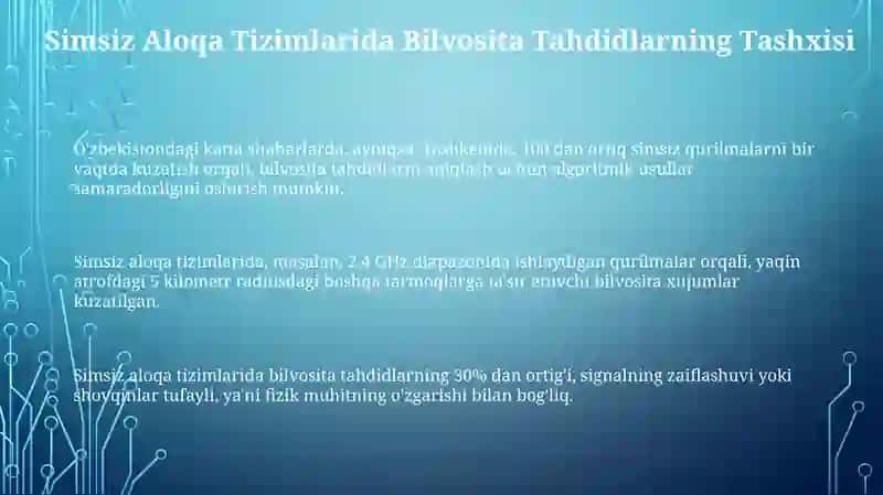 Simsiz aloqa tizimlarida bilvosita tahdidlar tahlili 3