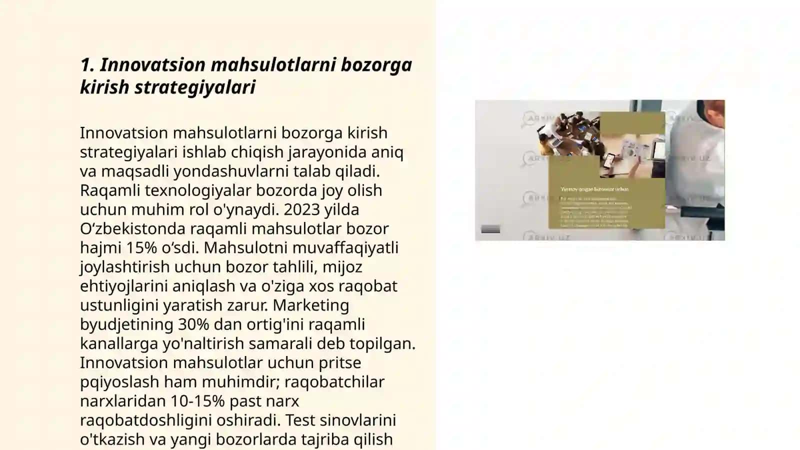 Innovatsion faoliyatning marketing strategiyasi 3