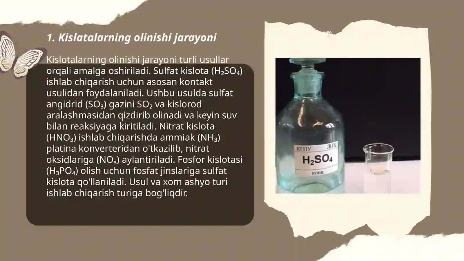 Kislatalar. olinishi nomlanishi va xossalari 3