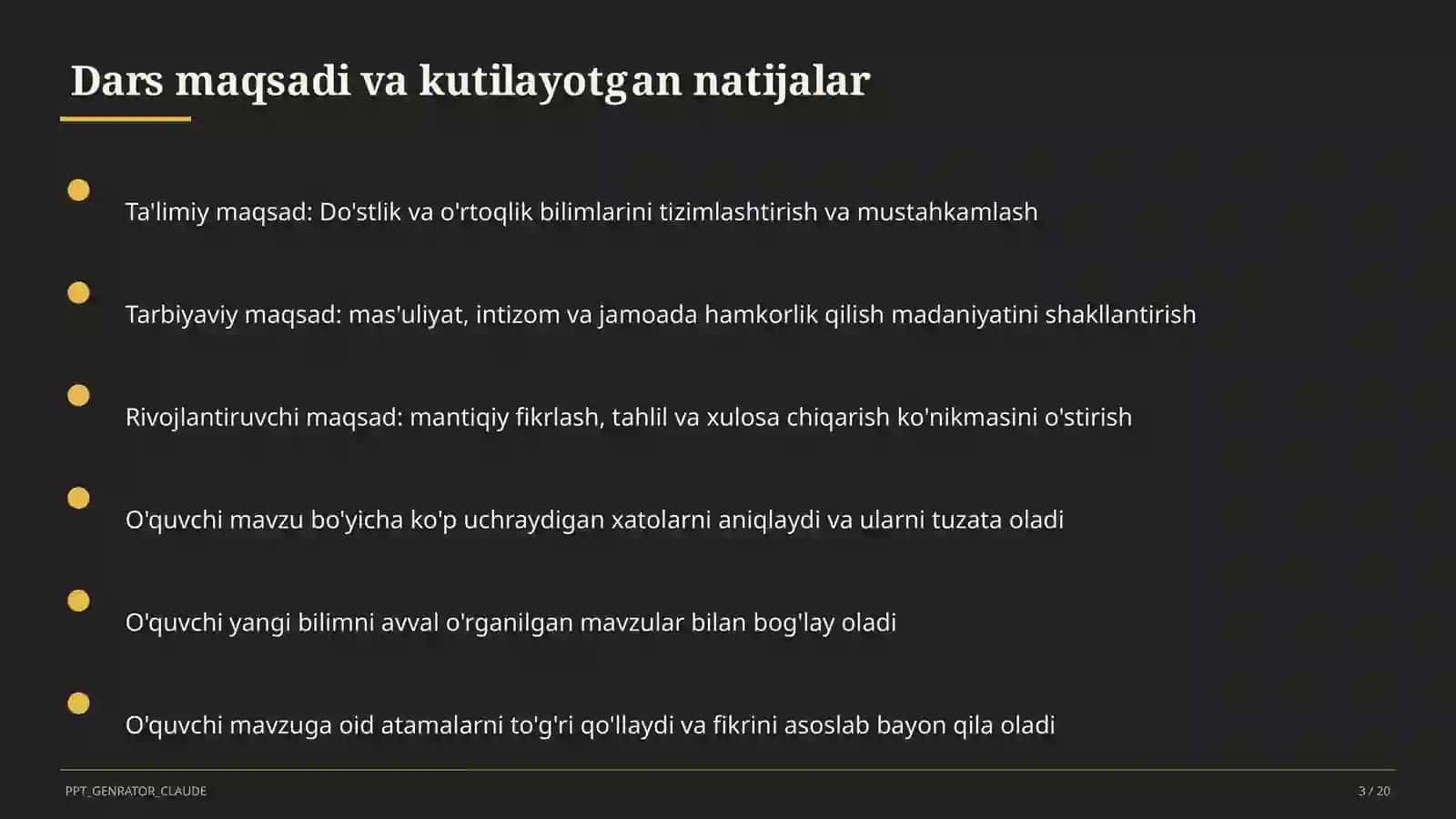 Do'stlik va o'rtoqlik (2-sinf) 3