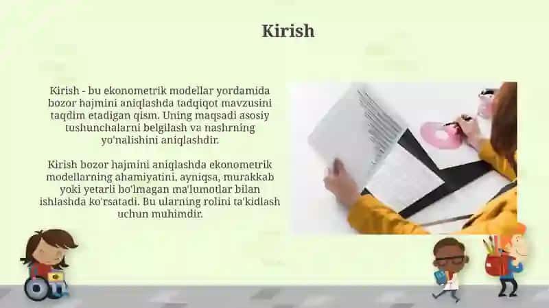 Bozorhajminianiqlashda ekonometrik modellardan foydalanish 3