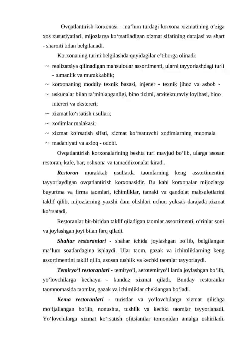 Ovqatlantirish Korxonalar 3