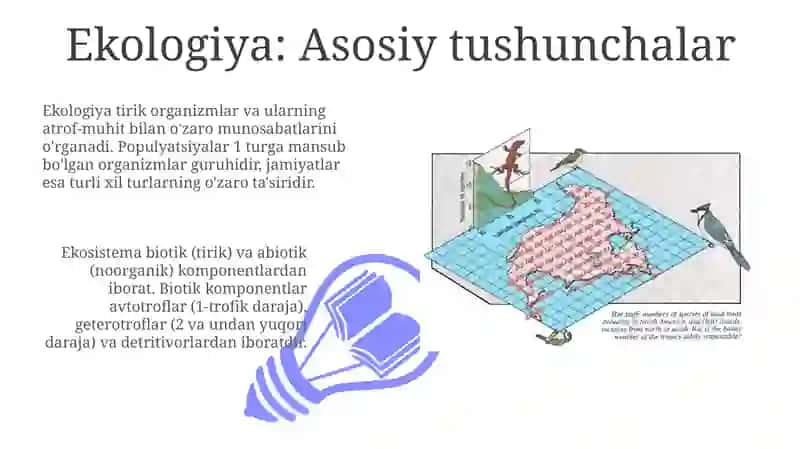 Ekologiya.Odam ekologik omil.Biosfera va uning muammolari 3