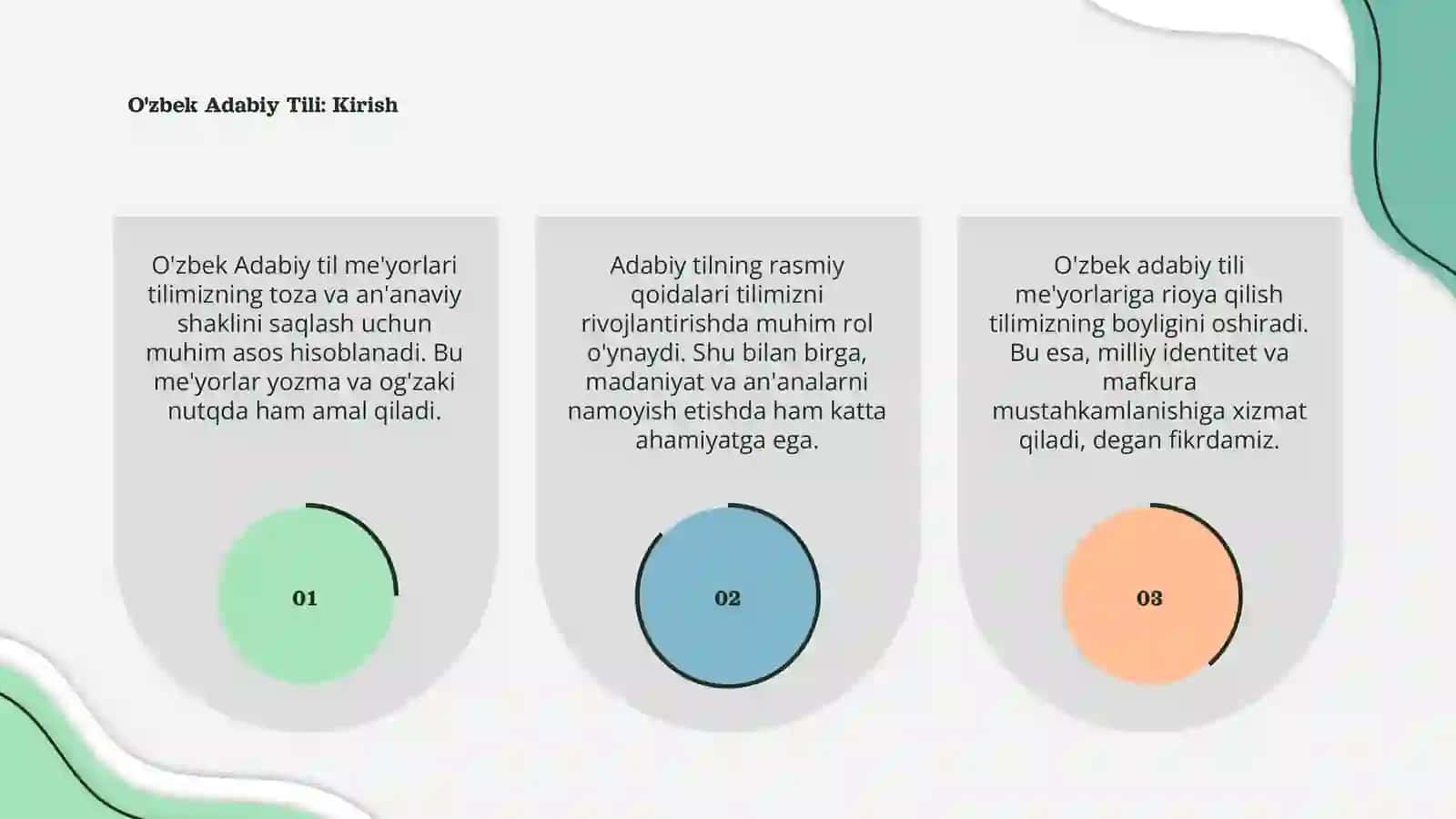 O'zbek Adabiy til me'yorlari 3