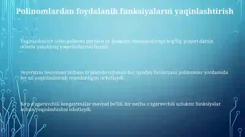Ko'p o'zgaruvchili funksiya uchun Veyershtrass teoremalari 3