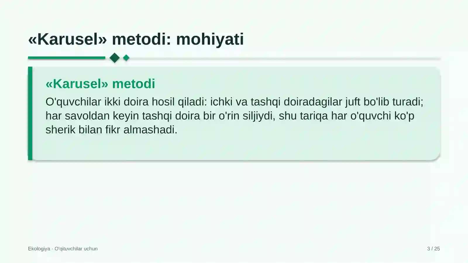 ekologiya darslarida karusel metodidan foydalanish 4037 3
