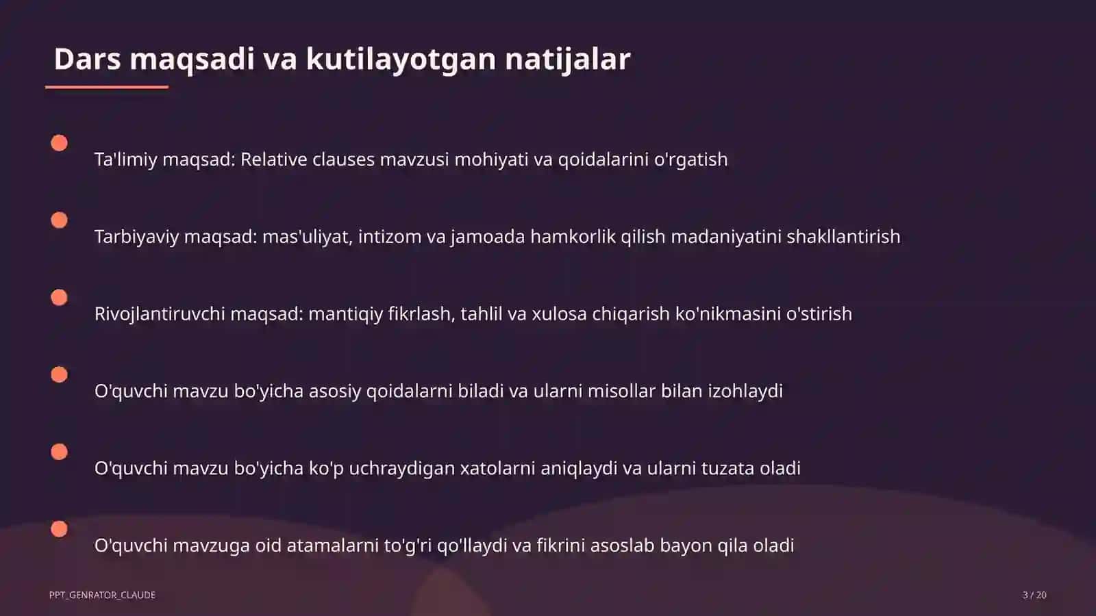 Relative clauses (10-sinf) 3
