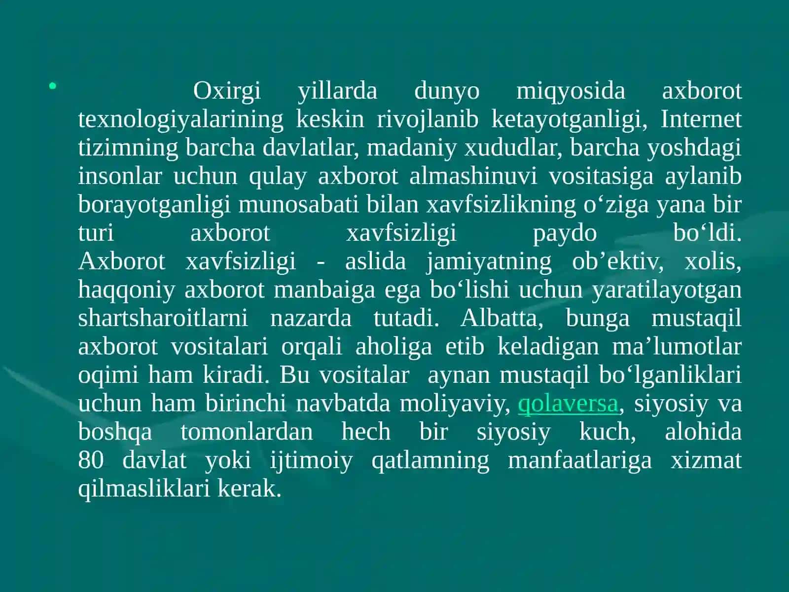 Axborot-psixologik xavfsizlik tushunchasi va tavsiflar 3