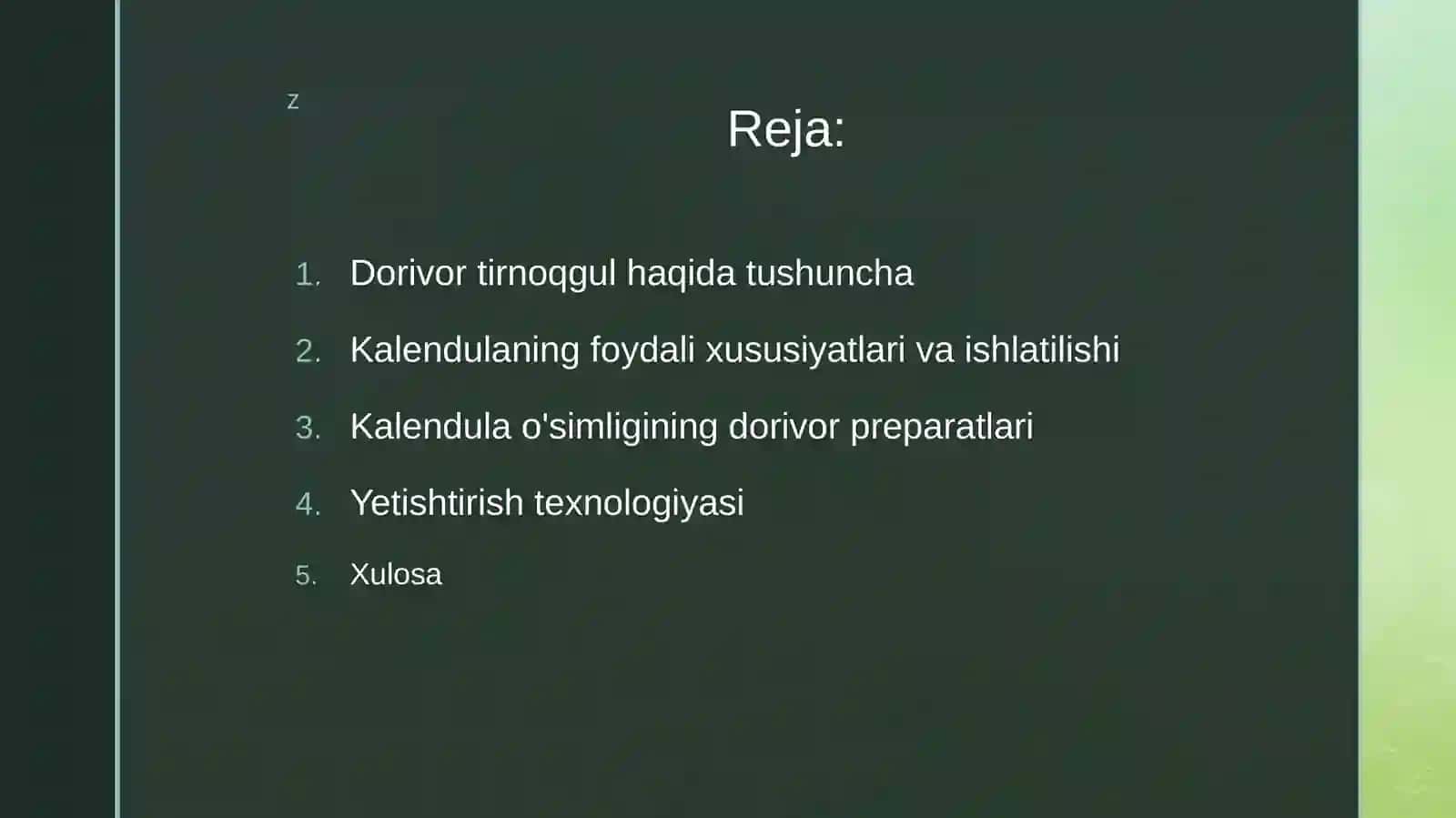 Tirnoqgul (Calendula officinalis) o’simligi urug’larini labaratoriya tahlili 3