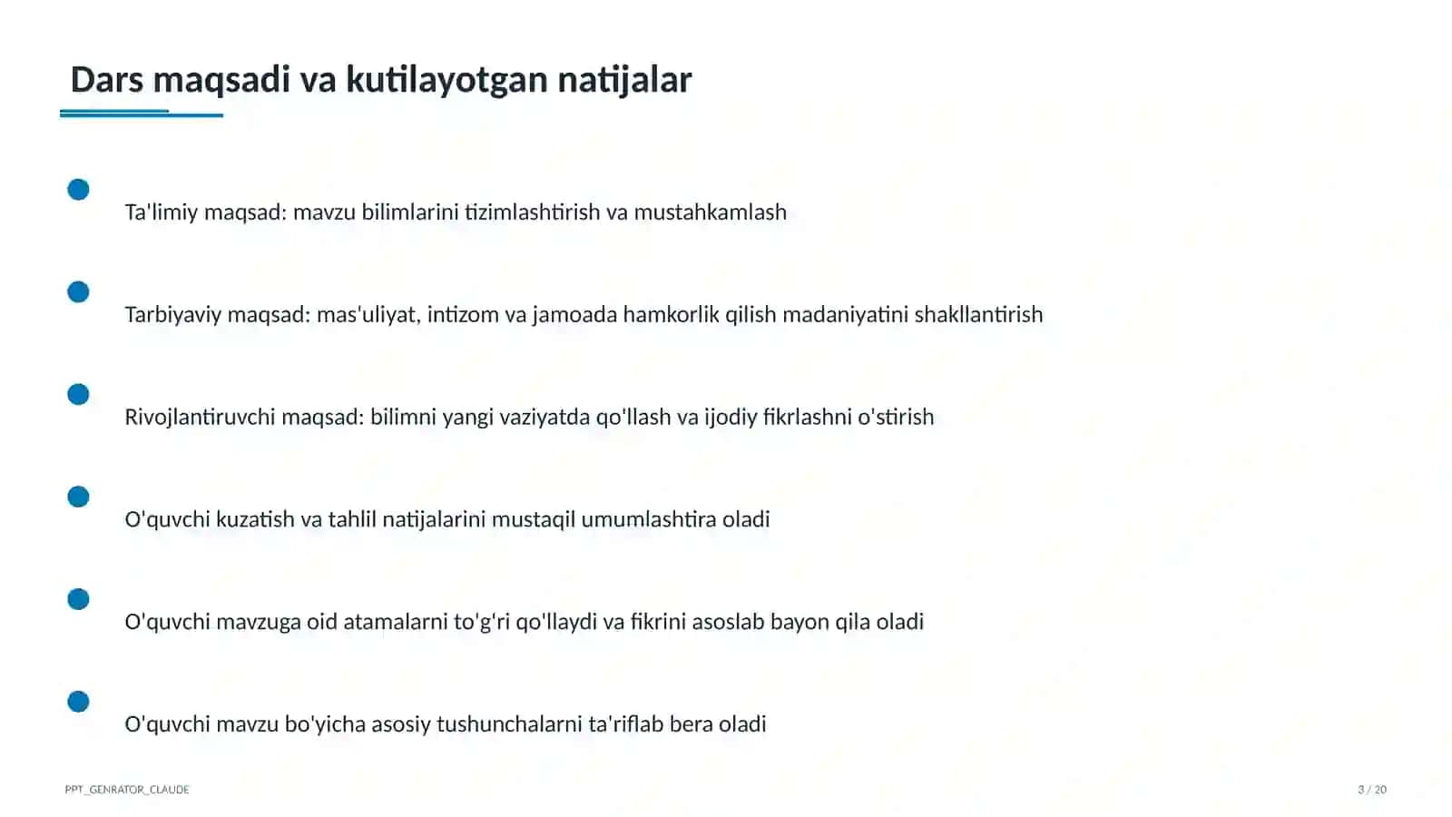 Adabiyot (5–11) — o'qituvchilar uchun 3