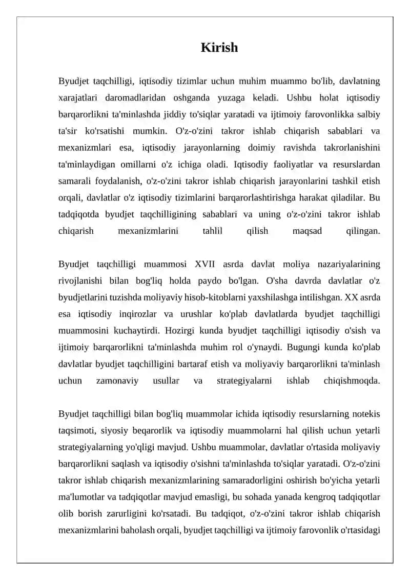 Byudjet taqchilligining sabablari va mexanizmlari 3