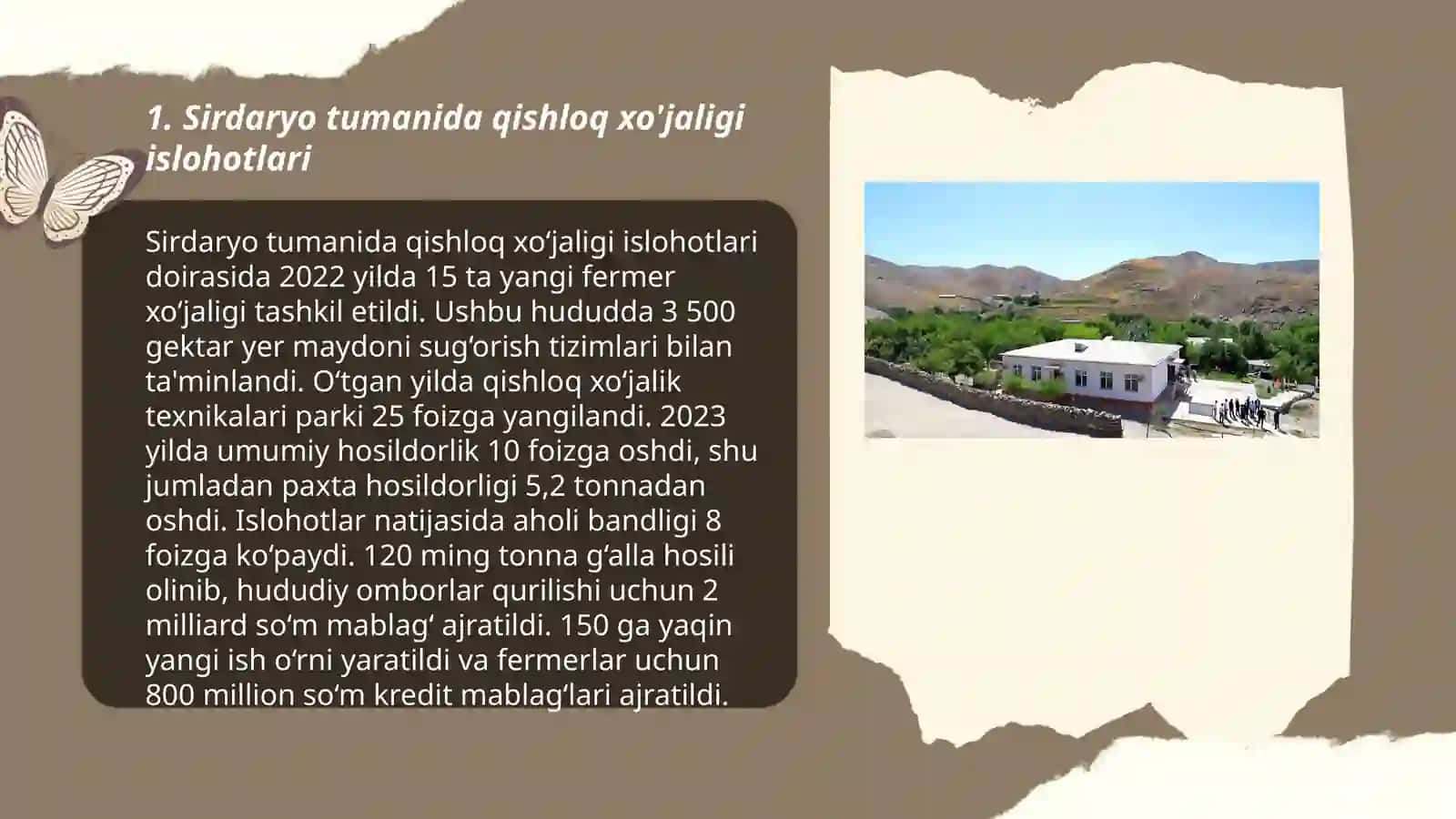 Sirdaryo tumanida amalga oshirilayotgan islohotlar 3